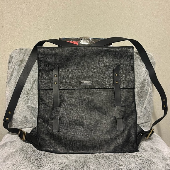 Miansai Slim Black Leather Backpack - Picture 2 of 13